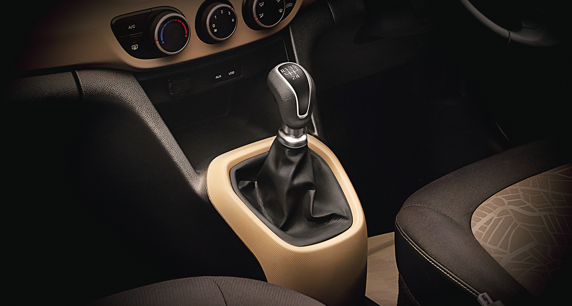 Automatic transmission in black and light brown color